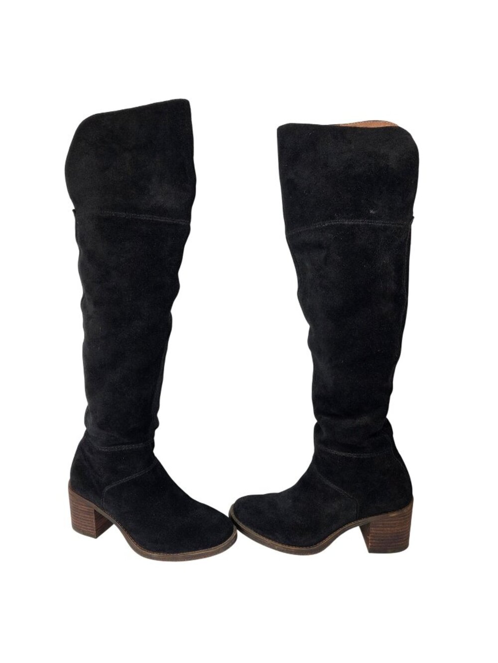 Lucky Brand Black Suede Ramsden Over-The-Knee Boots 7M